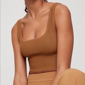 Aritzia babaton knitted crop top